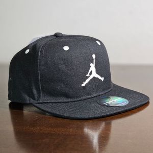 Air Jordan 1 2 3 4 5 6 11 12 13 OG Retro Bred Snapback Hat Black - Youth